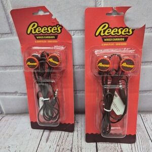 Reese's Chocolate 3.5mm Plug Wired Earbuds~Peanut Butter Cup ~ Lot Of 2~New